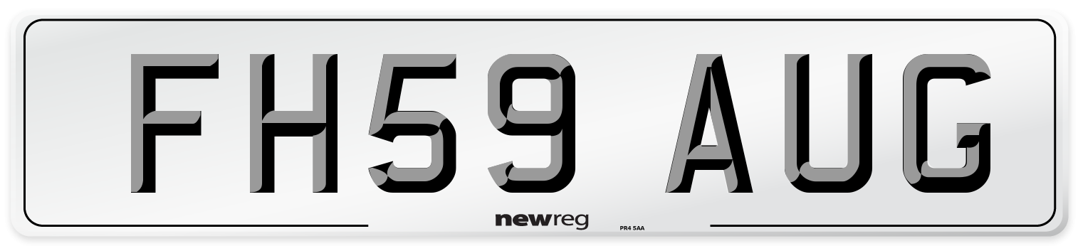 FH59 AUG Number Plate from New Reg